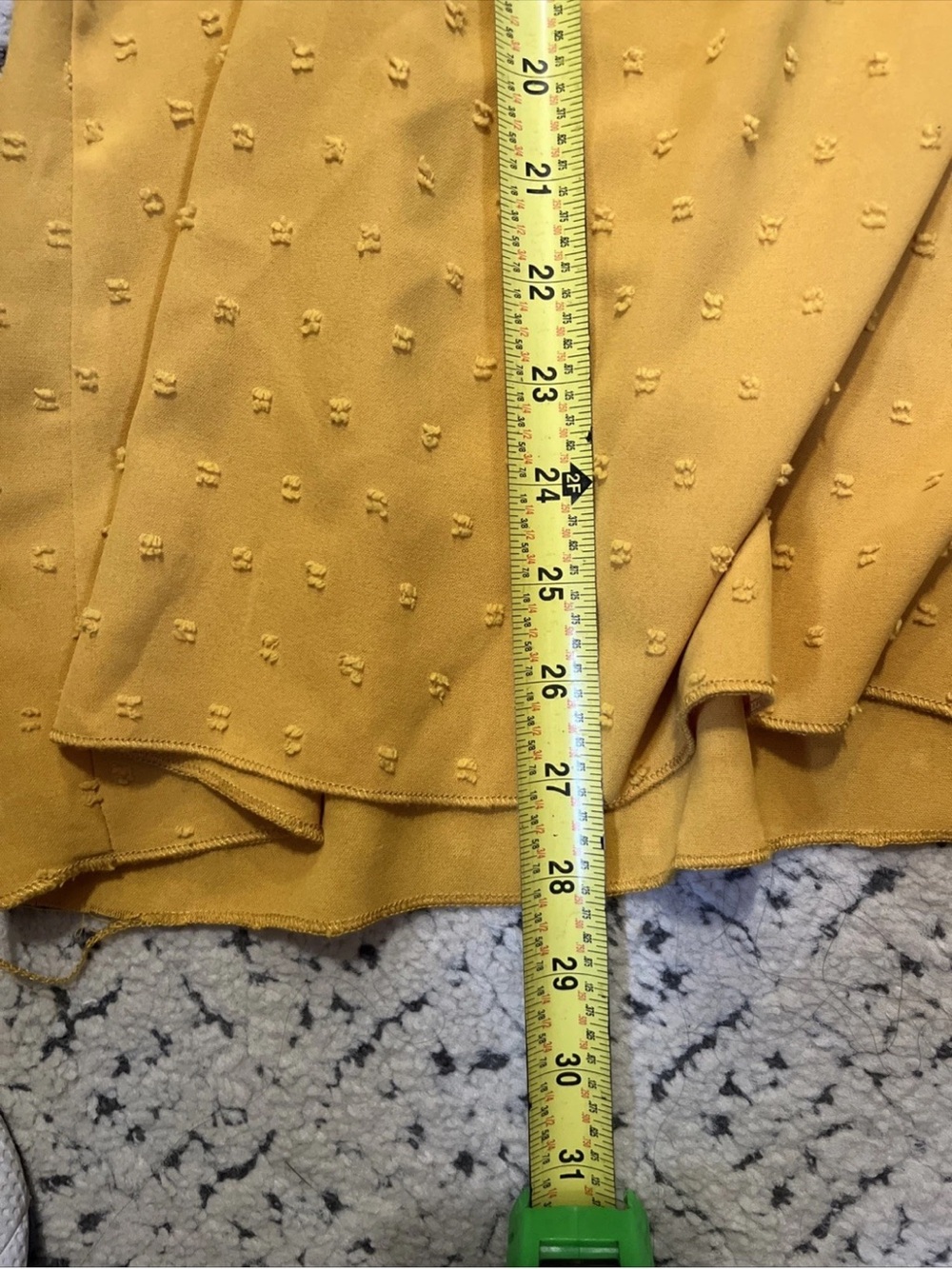 SHEIN CURVE Mustard Yellow Ruffle Yoke Top - Picture 12 of 12